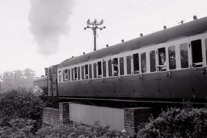 Bledlow Bridge Halt on the last day of passenger services in 1957